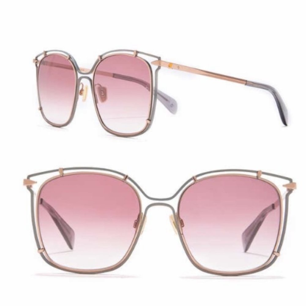 RAG & BONE RNB1023S Pink Square Sunglasses